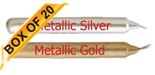Special Metallic Anniversary Candles, Box of 20, half in. x 4 tall Image