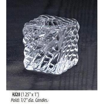 HJ28-Square Swirl Glass Candle Holder, Image