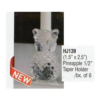 HJ139,Clear Pineapple Shaped Candle Holder Image